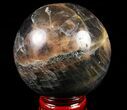 Polished, Black Moonstone Sphere - Madagascar #78941-1